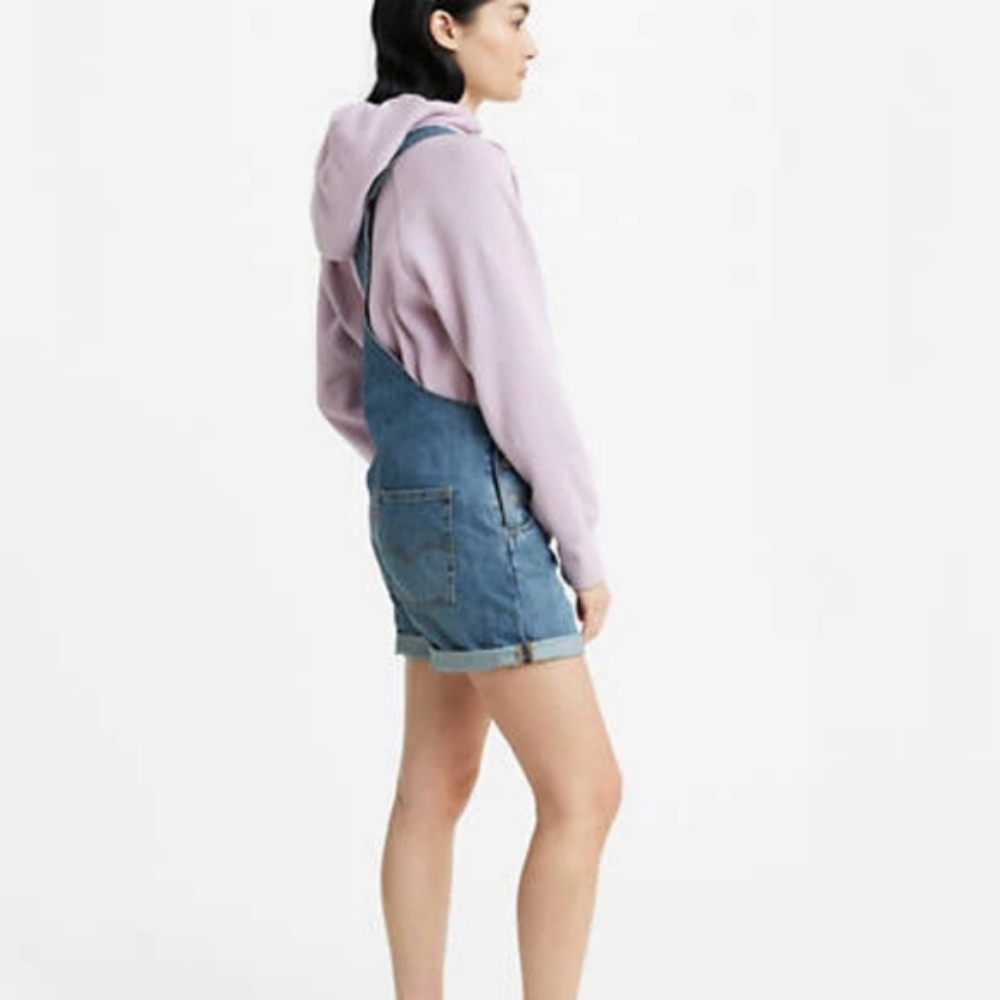 LEVI'S Vintage Denim Shortalls Short Overalls - Picture 3 of 6